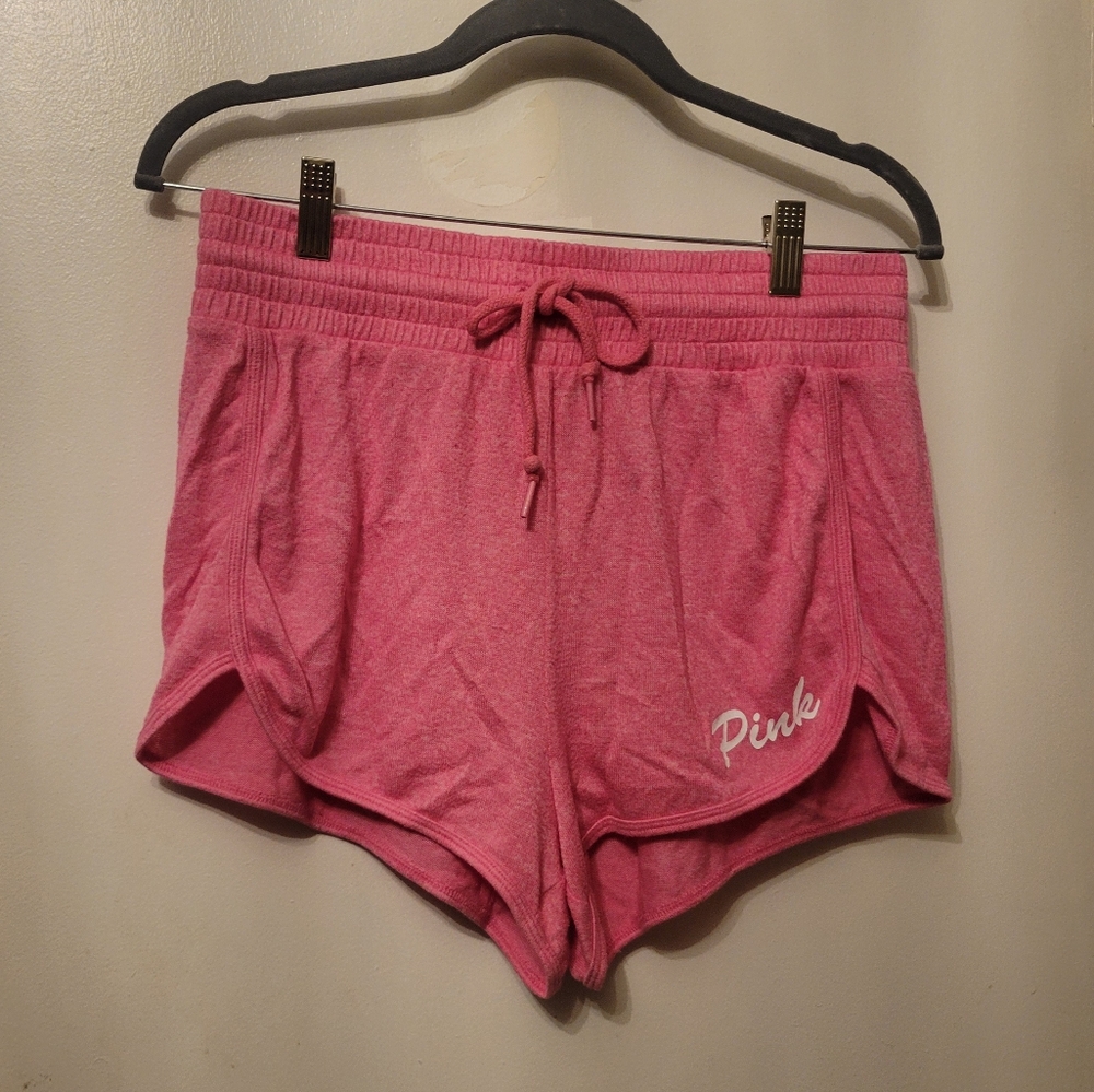 PINK Victoria's Secret Cozy Pink High-waist Shorts (Size M)